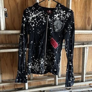 Royal Bones Black and White Splatter Jacket
